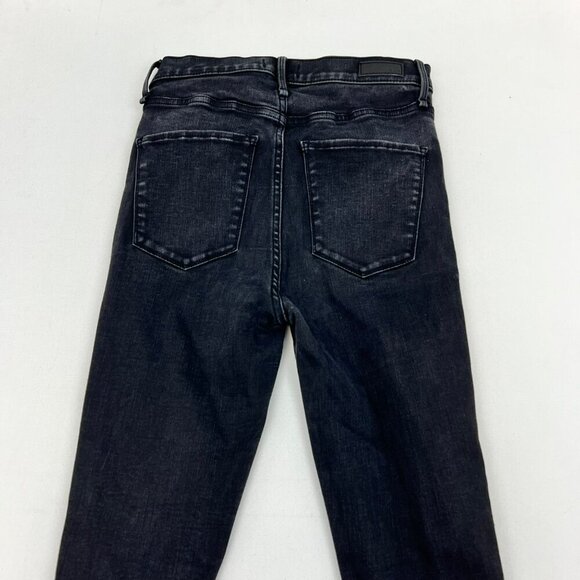 Abercrombie & Fitch Womens Distressed Skinny Jeans Faded Black Size 4s/27 - Picture 5 of 8